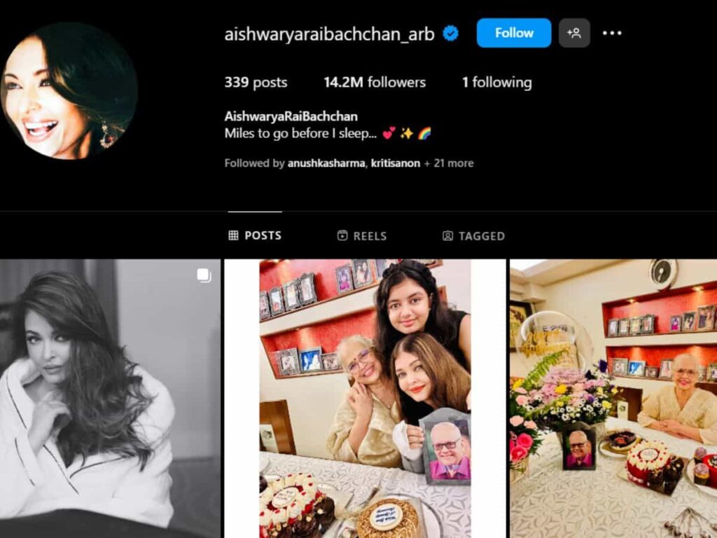 Aishwarya Rai Instagram