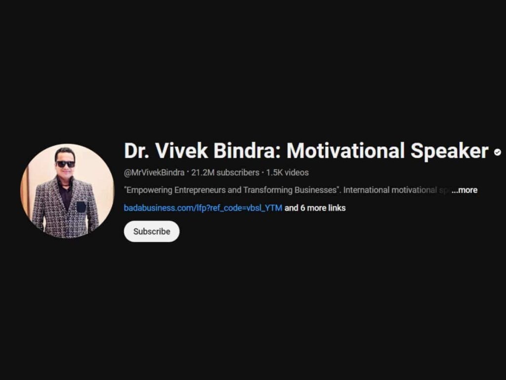 Vivek Bindra youtube